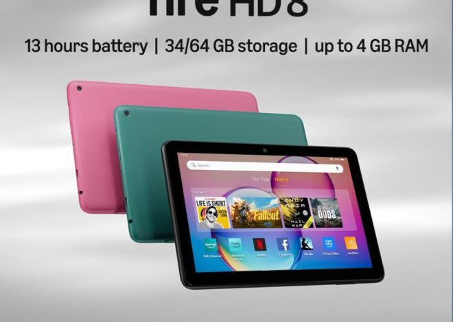 Like-New Amazon Fire HD 8 tablet (newest model), 8” HD Display, 3GB memory, 32GB, designed for portable entertainment, Black