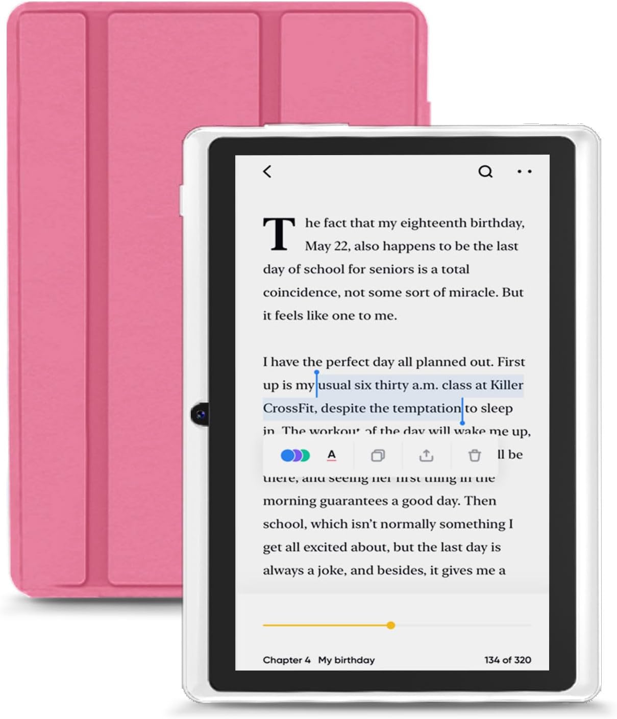 HNVHNV Android Tablet 7 Inch Tablet, E-Reader, 6GB RAM 32GB ROM 1TB Expansion, Quad-core Processor, Dual Camera, WiFi, Bluetooth, Parental Control, Drop-Proof Case