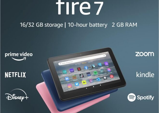 Like-New Amazon Fire 7 tablet (newest model) 7” display, read and watch, under $60 with 10-hour battery life, 16 GB, Black