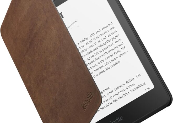 Amazon Kindle Paperwhite and Kindle Colorsoft Case, Lightweight and Foldable Protective Cover – Premium Leather
